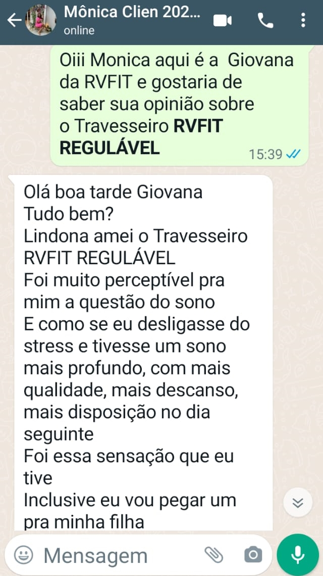 depoimento sobre o travesseiro altura regulável